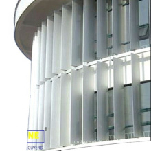 Aluminum Exterior Vertical Shutter Louver with ellipse shape for facade